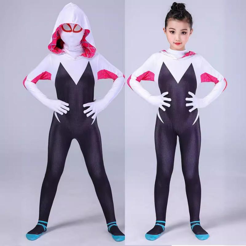 Halloween Gwen Žena Spider-Man Paralelní Vesmír Kostým Body Děti Dospělí Kostým Hrdiny