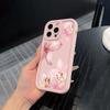 Pink Hibiscus Pattern Phone Case Suitable for iPhone 17 16 15 14 13 12 11 Pro/Max/Plus Anti Drop and Shockproof Back Cover