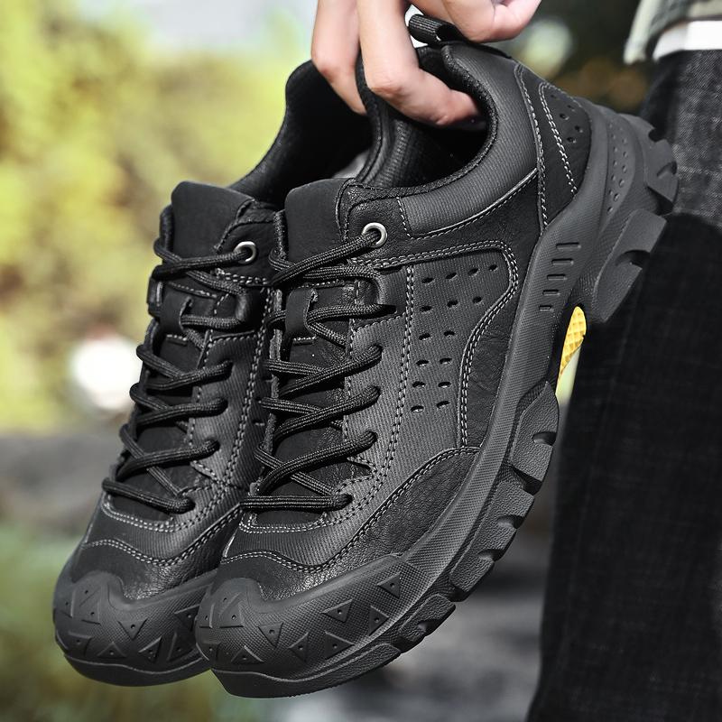 

Classic Men Seasal New Casual Sports Shoes Breathable Comfortable Splicing Youthful Fashiable Hiking Shoes 38 чёрный