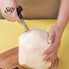 Stainless Steel Coconut Opener with T-Shaped Handle Universal Tool for Young Safe Opening Mature Coconuts Rust-Proof Essential Kitchen Water