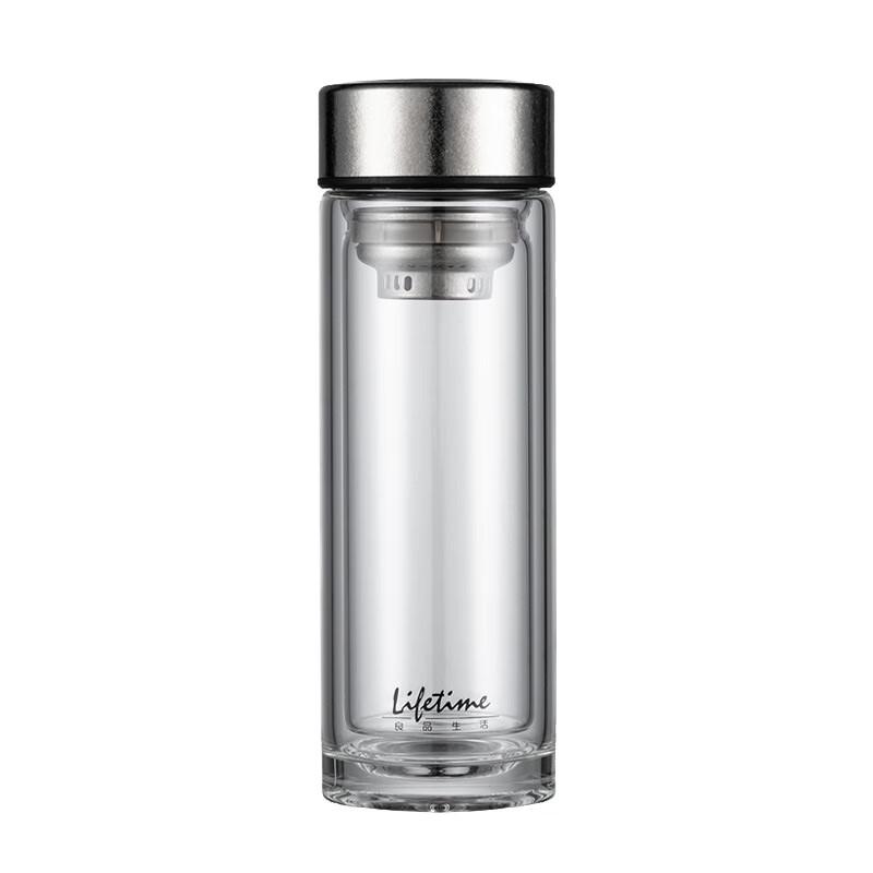 YOTU Double-Layer Insulated Glass Tea Infuser Bottle