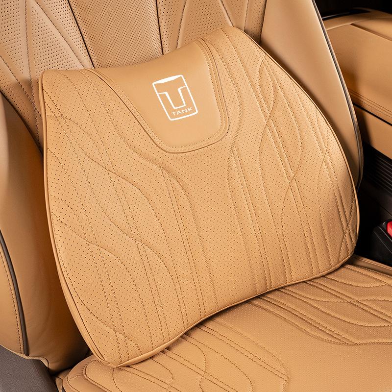 All-Season Car Interior Set: Fits Tank 300 Headrests & Tank 500 Seat Cushions, Includes Lumbar Supports, One-Piece Breathable Design.