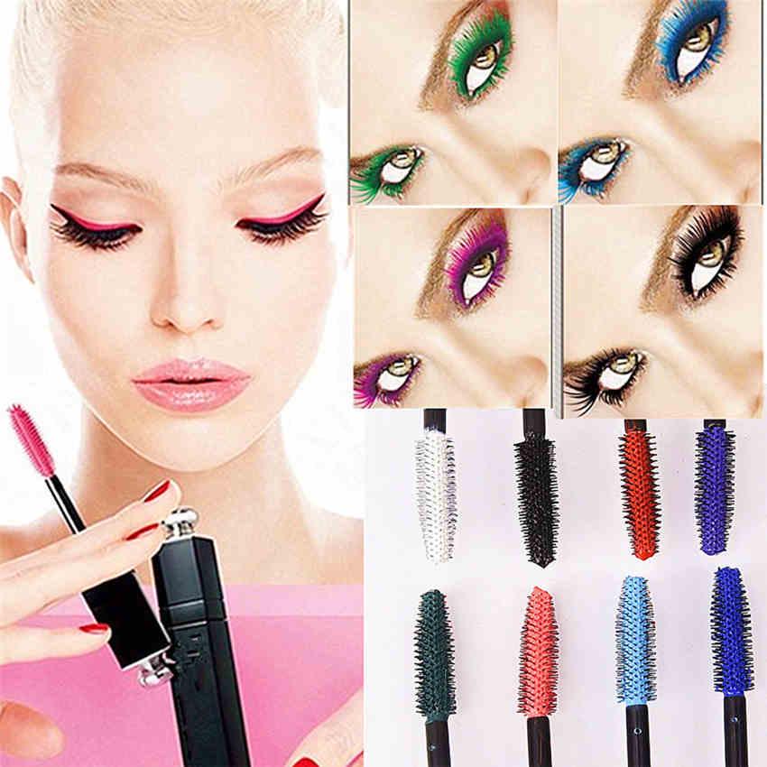 Women Mascara Charm Thick Curly Waterproof Eyelashes Cream Dye Eyebrow Brush Makeup Tools