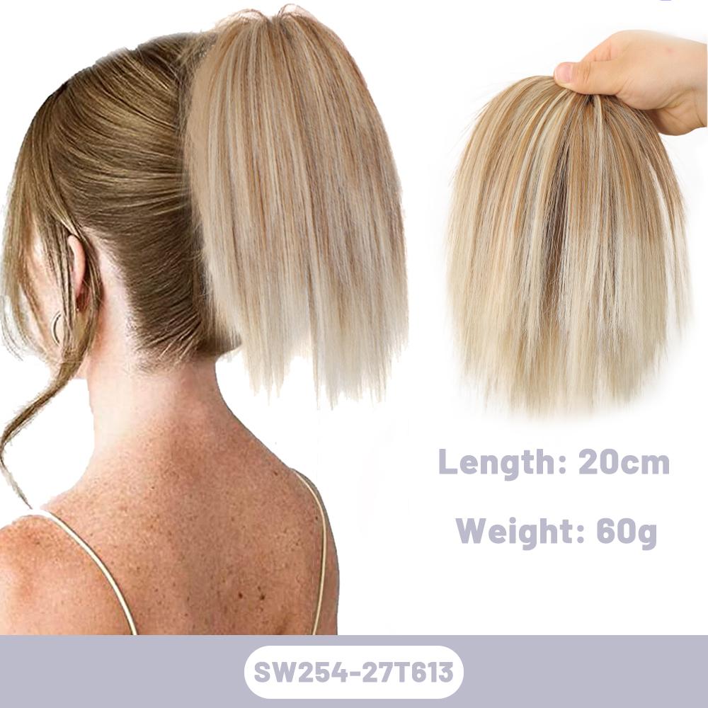 Synthetic Messy Bun Straight Scrunchy Hair Bands Bun Chignon Elastic Messy Scrunchie Wrap For Ponytail Extensions For Women