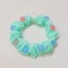 Sweet Candy Color Beads Hair Ropes Fashion Cloth Hair Rings Scrunchies Headwear For Girls Hair Accessories Children Rubber Bands