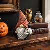 Halloween Gnome Statue Resin Gnome Statue Horror Dwarf Old Man Resin Craft Art Sculpture For Patio Garden Yard Desktop