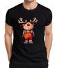 Rudolf Rentier Weihnachten Latzhose Herzen Niedlich Retro Herren T-Shirt