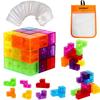 Permanent Puzzle Magnetic Playful Magnetic 3D Educational Colorful Magnetic Building Compatible with Sage Puzzles Includes Mesh Storage Blocks,