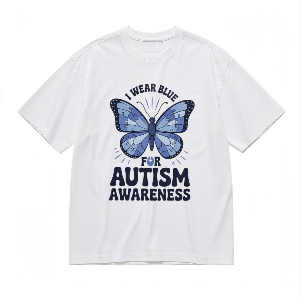 

Women s Trend Soft Comfortable Classic T-Shirt Autism Awareness Butterfly Tee M