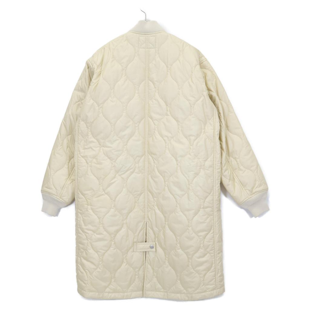 Woolrich WJOU0103 Ivory Quilted Ribbed Color Padded Coat Coat S IvoryUsed