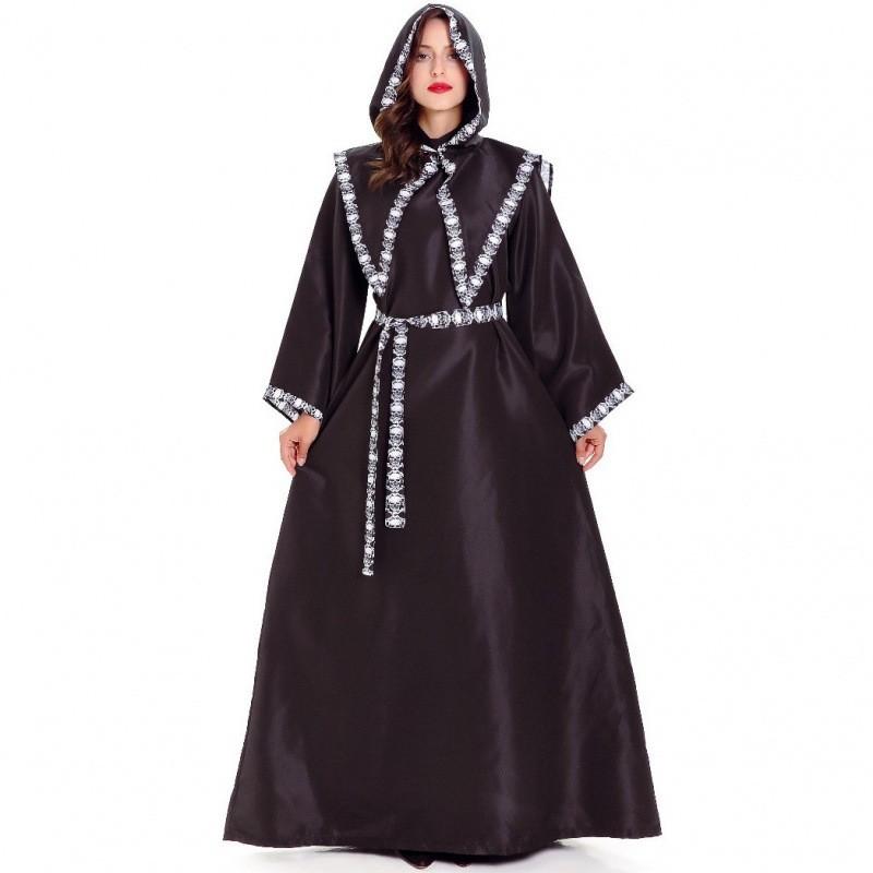 Spooky Skeleton Reaper Witch Outfit Cloak Ideal For Halloween And Cosplay Celebrations