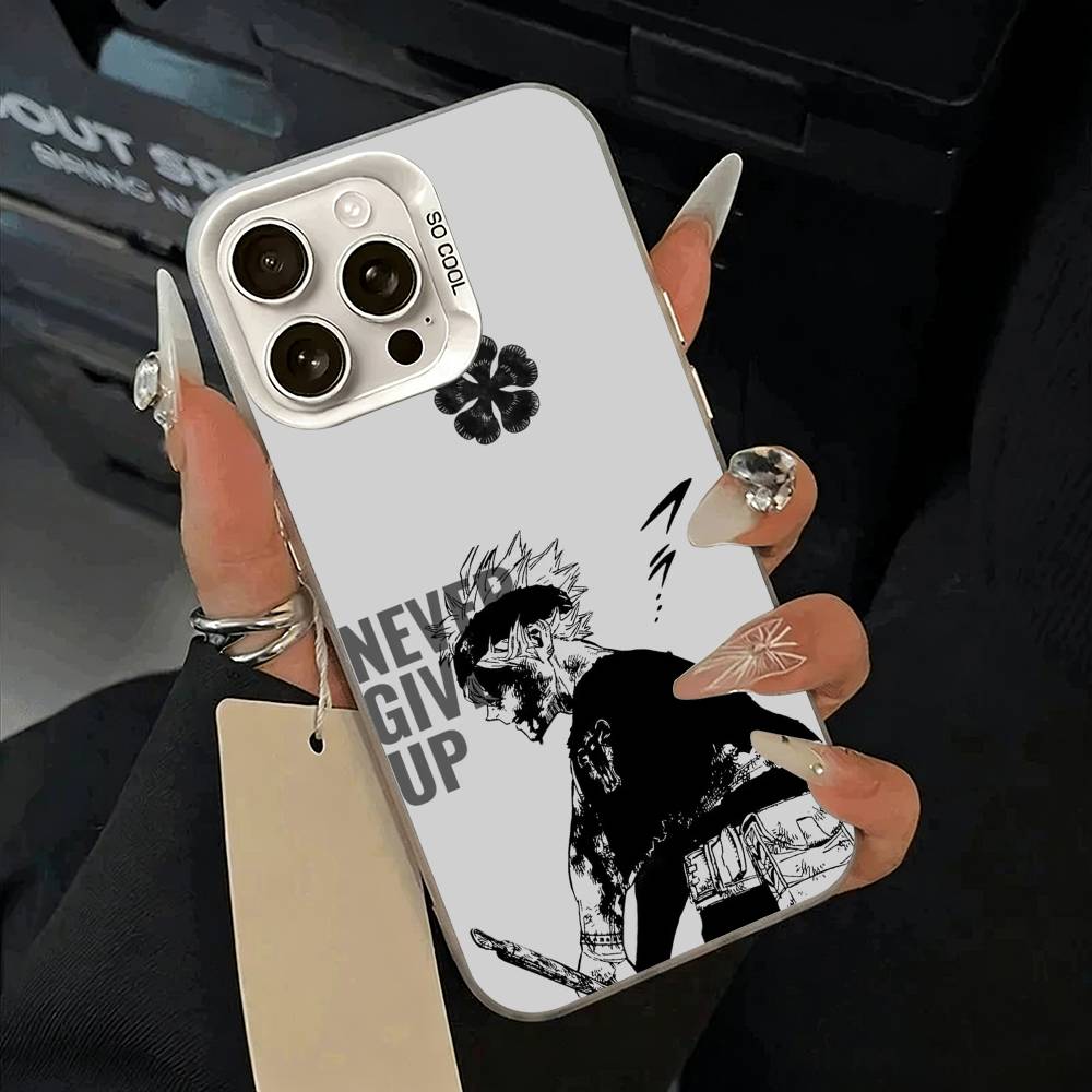 Black Clover Phone Case For IPhone 17 Air 16 15 14 13 12 11 Pro Max White Sliver Hard Cover