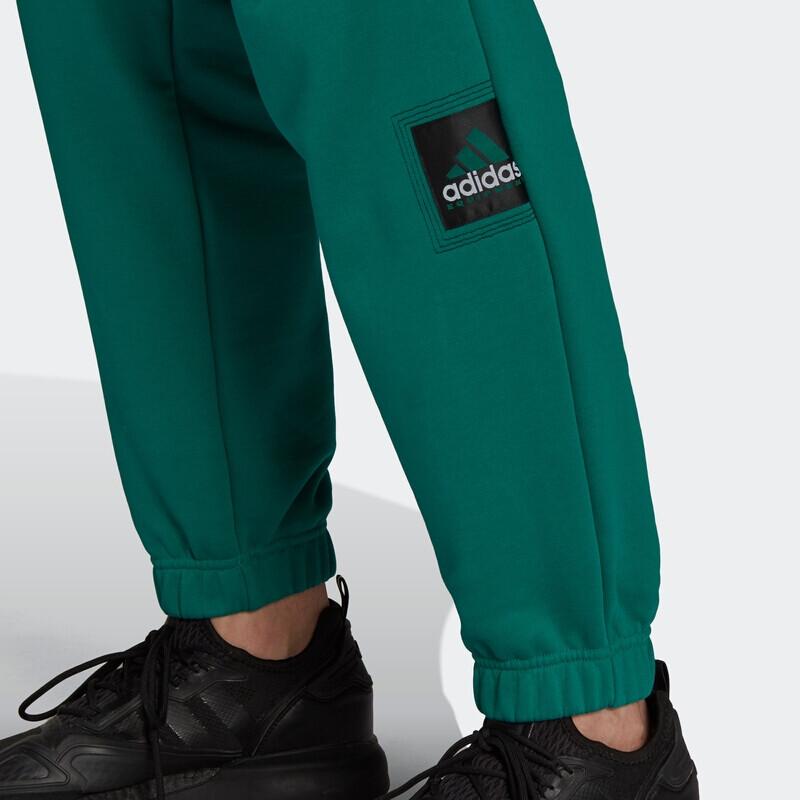 Adidas Embroidered Logo Solid Color Joggers Men Bottoms Green HG8086