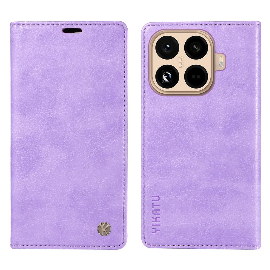 For Xiaomi 15T Pro Wallet Case YIKATU YK-006 Magnetic Closure Leather Phone Cover Litchi Texture