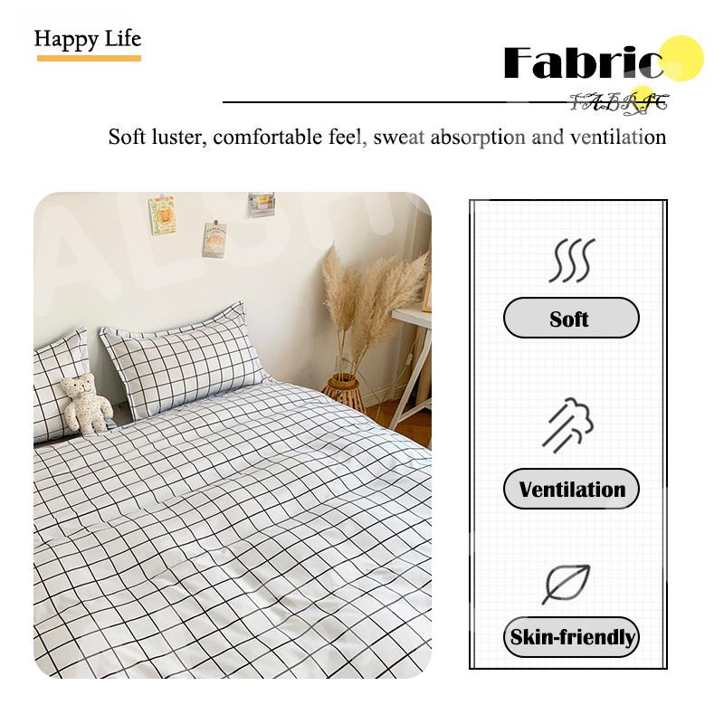 4 in 1 Full Garterize Bedding Set Fitted Bed Sheet Comforter Cover Pillowcase Single Double Queen HomeDecor