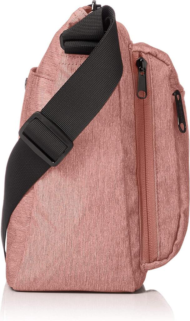 Anello TRACK ATH1812Z Vertical Shoulder Bag, A5 Size, Water-Repellent, Multi-Storage, Nude Pink