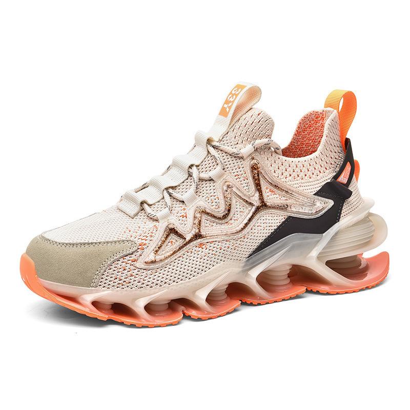 Summer New Men's Sports Shoes Gold Casual Running Men's Shoes Sports Running Shoes Luminous Shoes