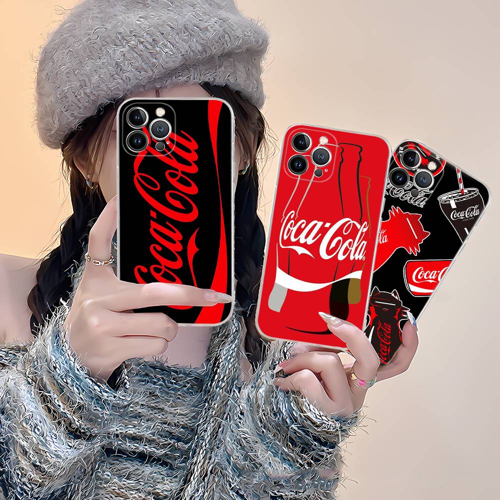 C-Coca C-cola Vintage Logo For IPhone 17 16 16e 15 14 13 12 11 Pro Max Mini Plus Phone Case