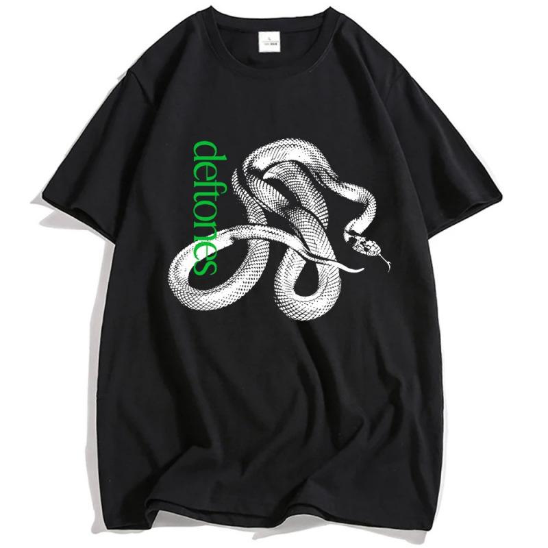 Fashion Women T-Shirt Deftones Logo Snake Tee Private Music Album Prin S