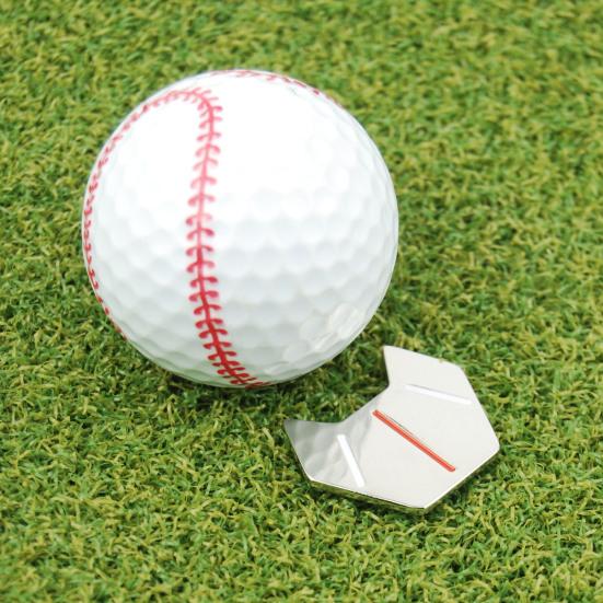 1 Set Target Mark Magnetic Waterproof High Strength Ball Mark Metal Mini Golf Ball Mark with Hat Clip Set Golf Accessory