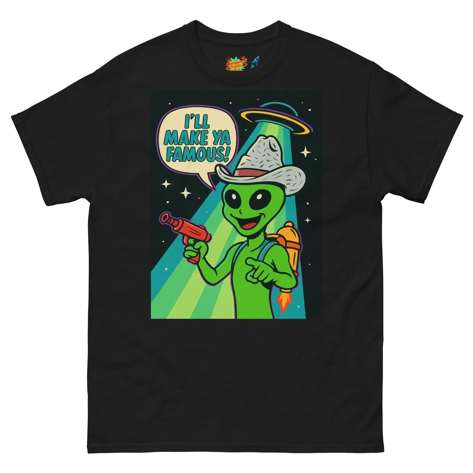 Galactic Outlaws Tinfoil Cowboy Hat Alien T Shirt Mens Womens Tees Top Pop Art 2XL
