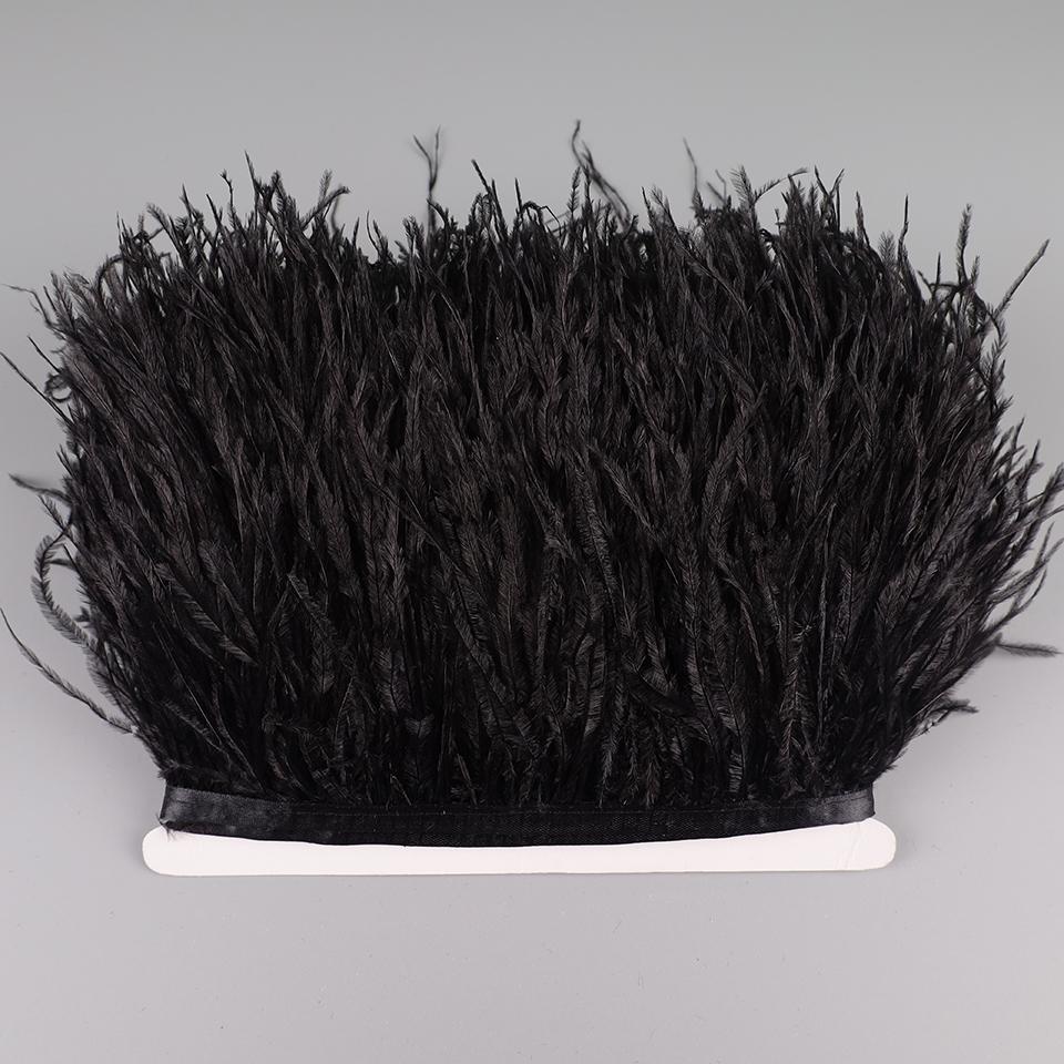 Ostrich Feathers Fringe 2M 55colors Selected Clothing Sewing Crafts Dress with Fluffy Feather Ribbon