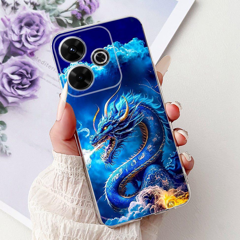 Clear Casing For Xiaomi Poco M6 Plus Cover For Xiaomi Poco M6 4G Case Luxury Butterfly Love Fashion Flowers Cool Lion Painted