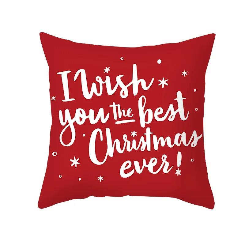 Christmas Themed Pillowcases Car Accessories Office Santa Claus Living Room Sofa Home Pillowcases