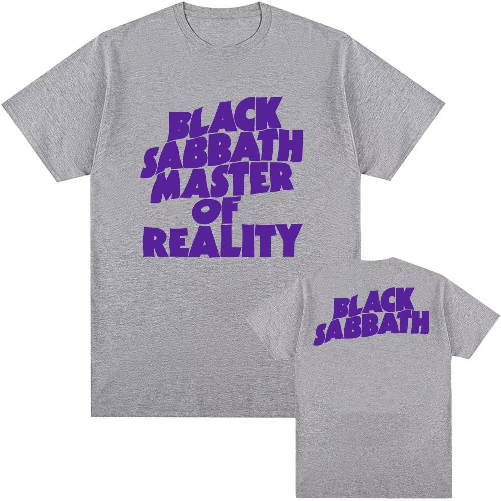 T-shirt Black Sabbath Master of Reality Estiva Cotone Manica Corta T-shirt Grunge Rock Band Moda T-shirt Abbigliamento Uomo Donna
