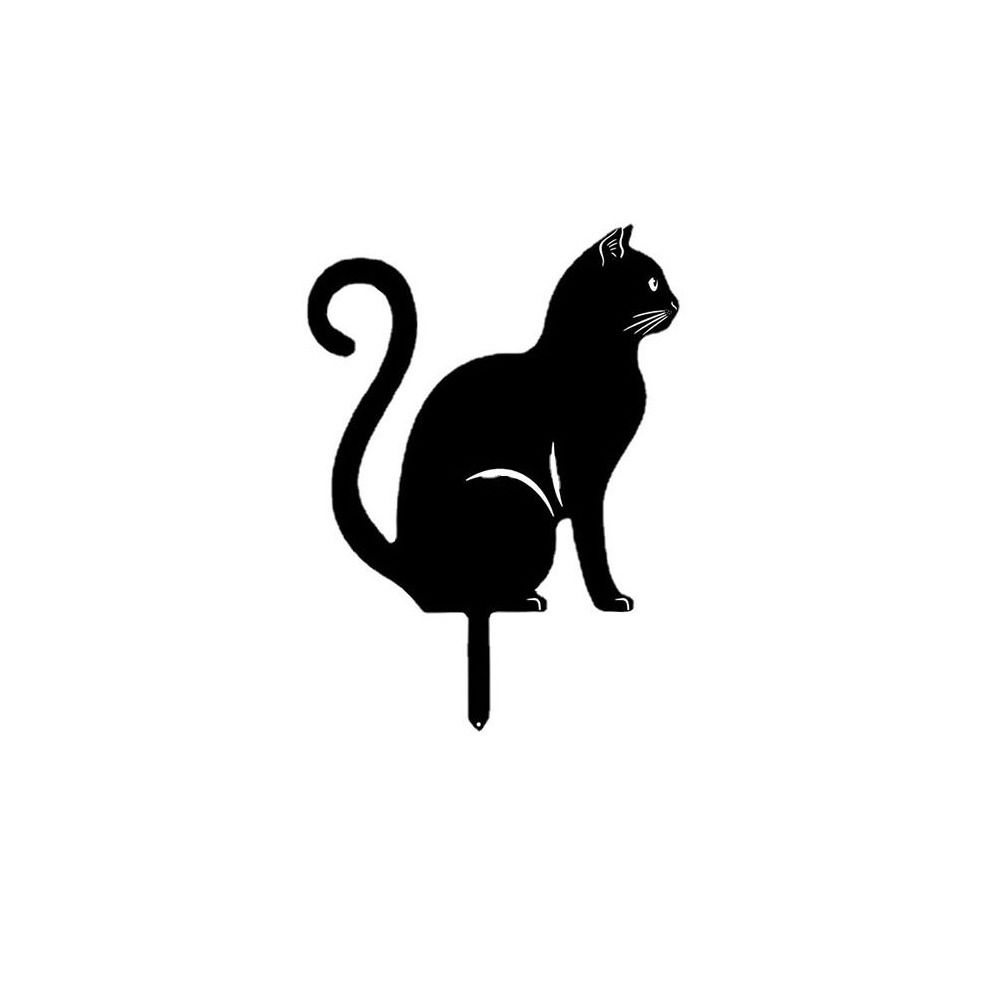 Durable Cat Metal Statues Iron Art Garden Cat Ornaments 6-style Cat Garden Stakes  Lawn Decor