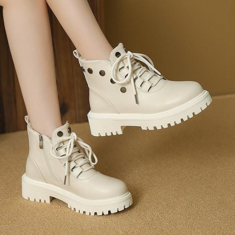 Martin boots women's new winter velvet warm non-slip thick-soled versatile fashion casual cotton boots