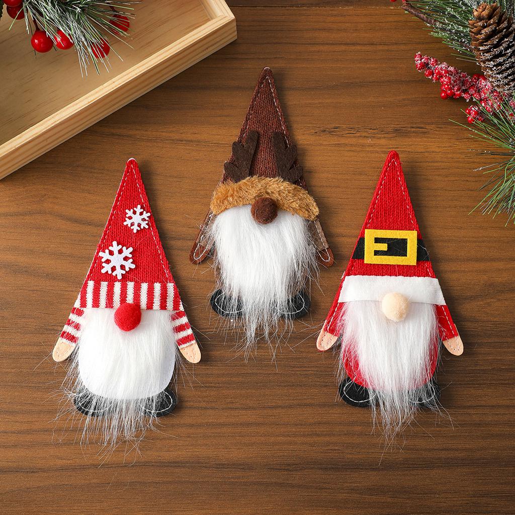 New Christmas Knife And Fork Set Cloth Faceless Old Man Knife And Fork Set Christmas Home Table Decorations