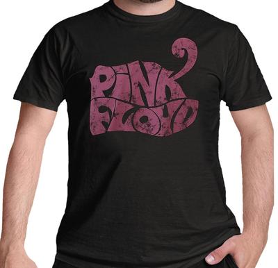 T-shirt Pink Floyd Logo Vintage Band Nero Nuovo Ufficiale