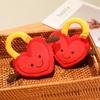 Heart Lock Plush Toy Couple Gift For Valentines Day Romantic Decor