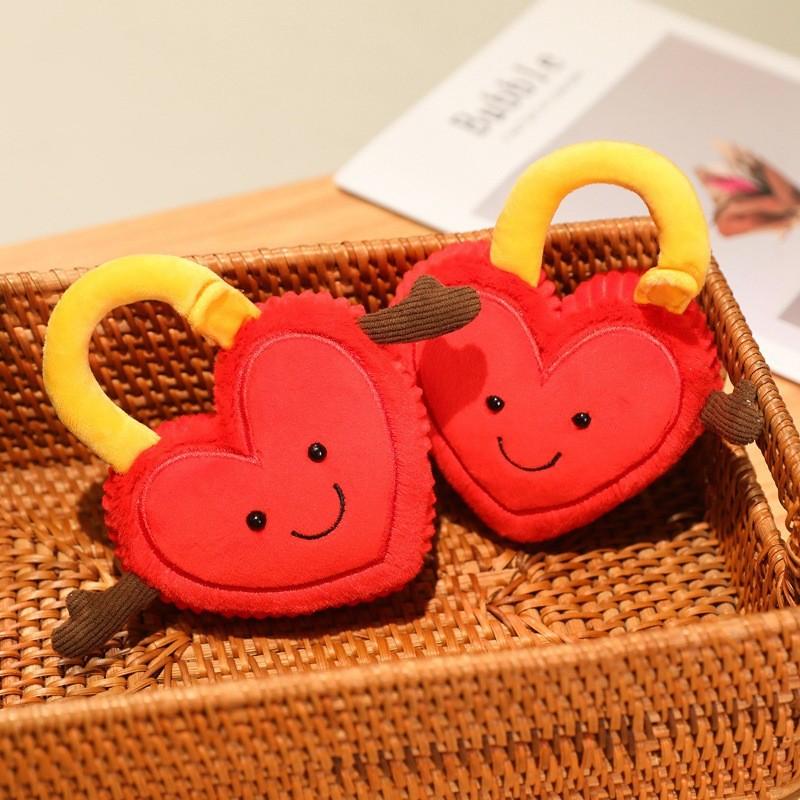 Heart Lock Plush Toy Couple Gift For Valentines Day Romantic Decor