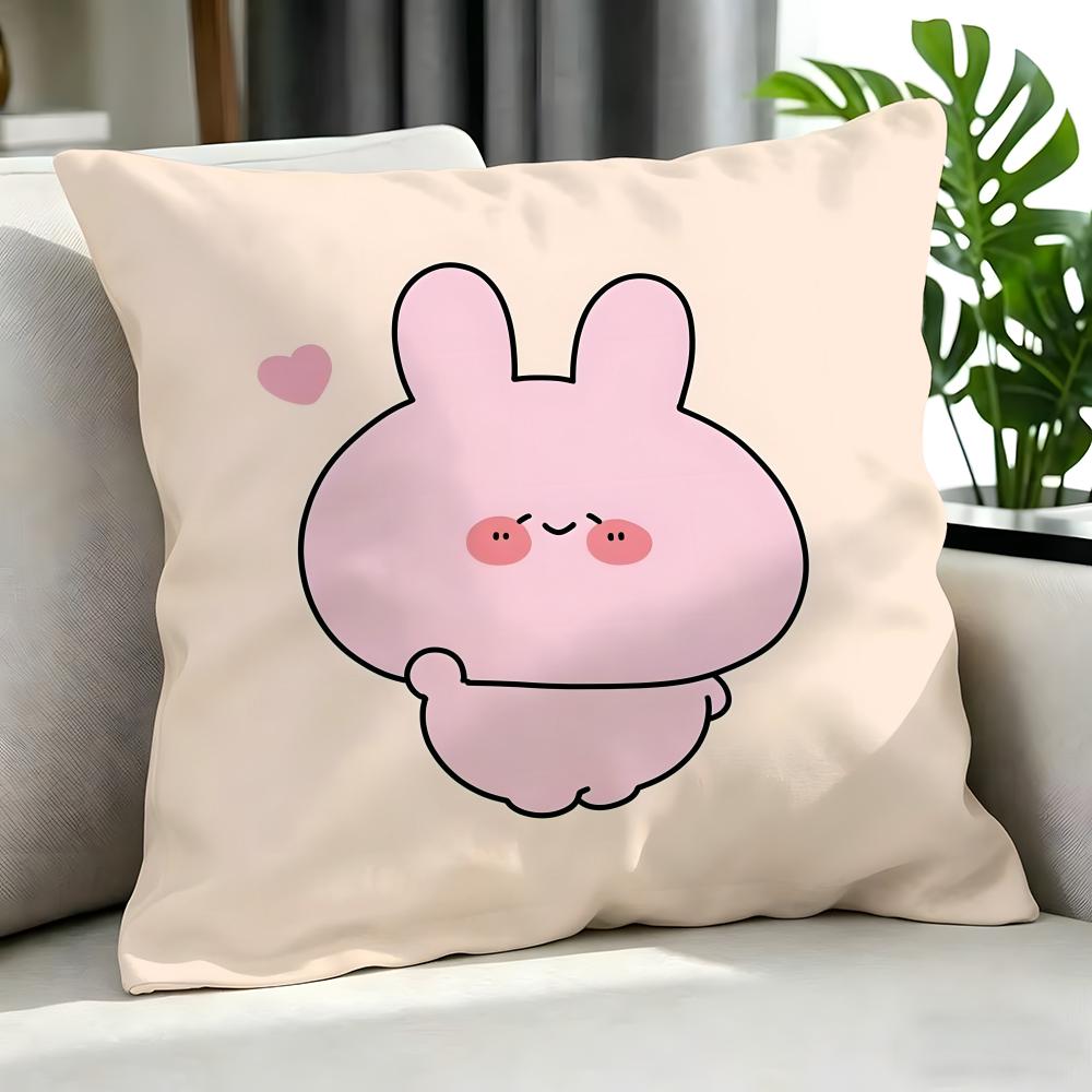 Cartoon Asamimichaan Asleep Cushion Cover Cushion Cover Set 4Pcs 50X50 45X45 40X40 Pillowcase Decorative Sofa Home Decor
