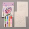 Portable Watercolor Painting Book 4 Sheets Coloring Book With Paint Brush Gouache Book Kids Graffiti Picture Drawing Stationery