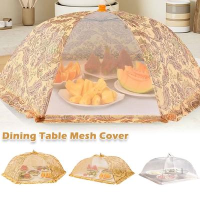 Coperture Alimentari Pieghevoli Resistenti Anti Mosche Zanzare Traspiranti Copri Verdure Ombrello Antipolvere Copertura a Rete per Tavolo da Pranzo