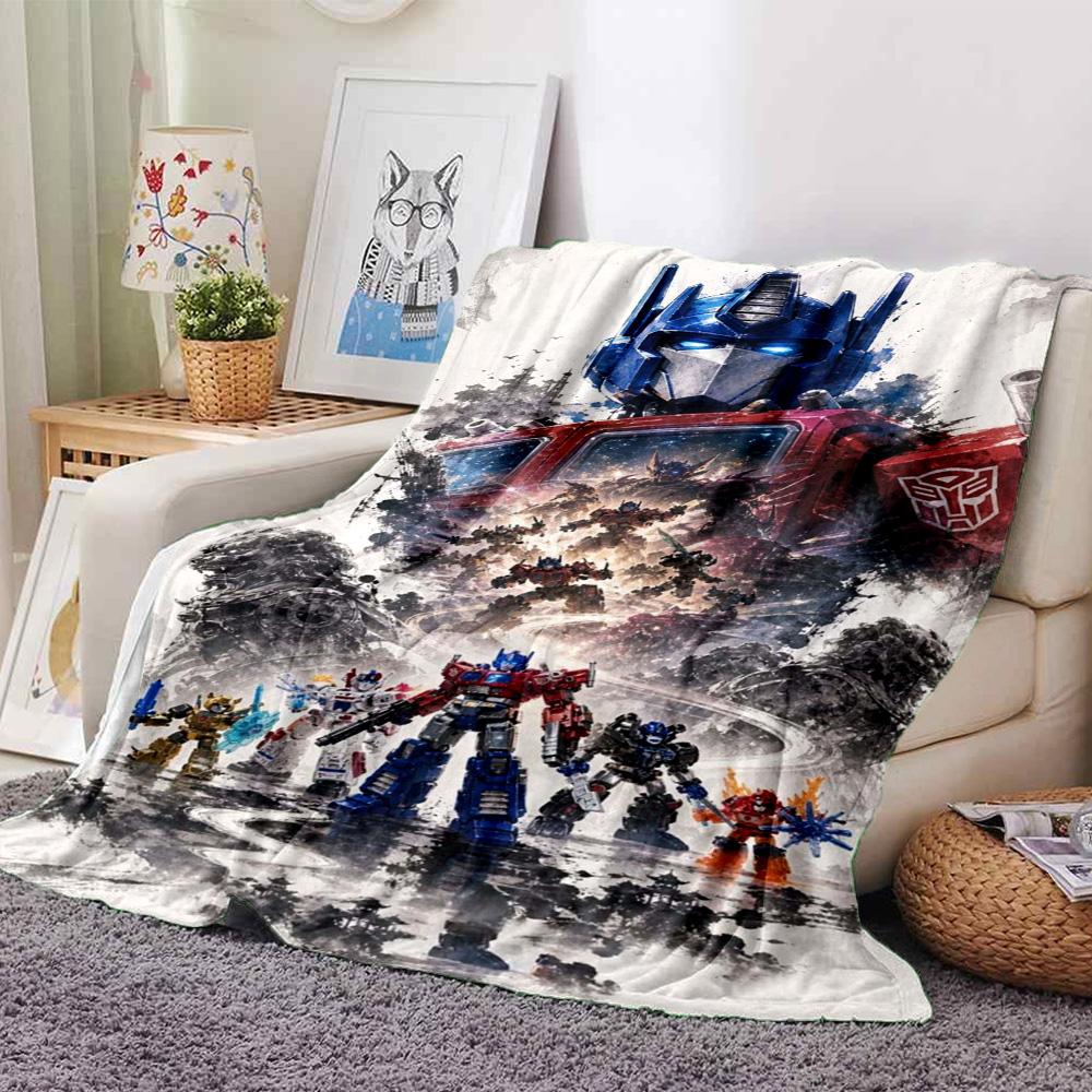 TRANSFORMERS Print Flannel Blanket High Quality Warm Comfortable Cover for All Seasons Perfect for Gifts Home Decor