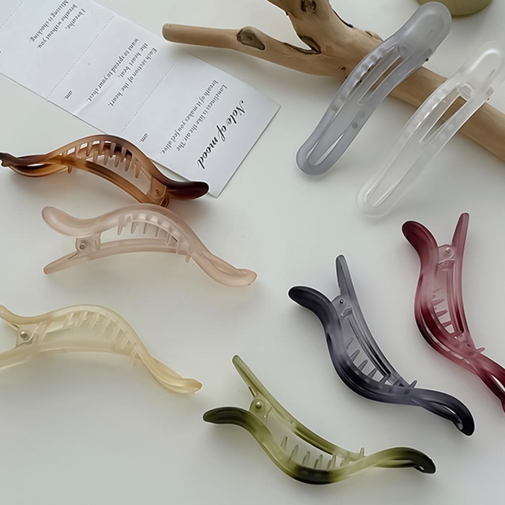 Vintage Matted Hair Clip For Women Fashion Personality Gradient Contrasting Duckbill Clip Girls Daily Life Hair Accessories