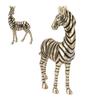 Resin Zebra Statues Gold Vivid Slip Resistant Compact Simulated Animal Statues for Home Decoration