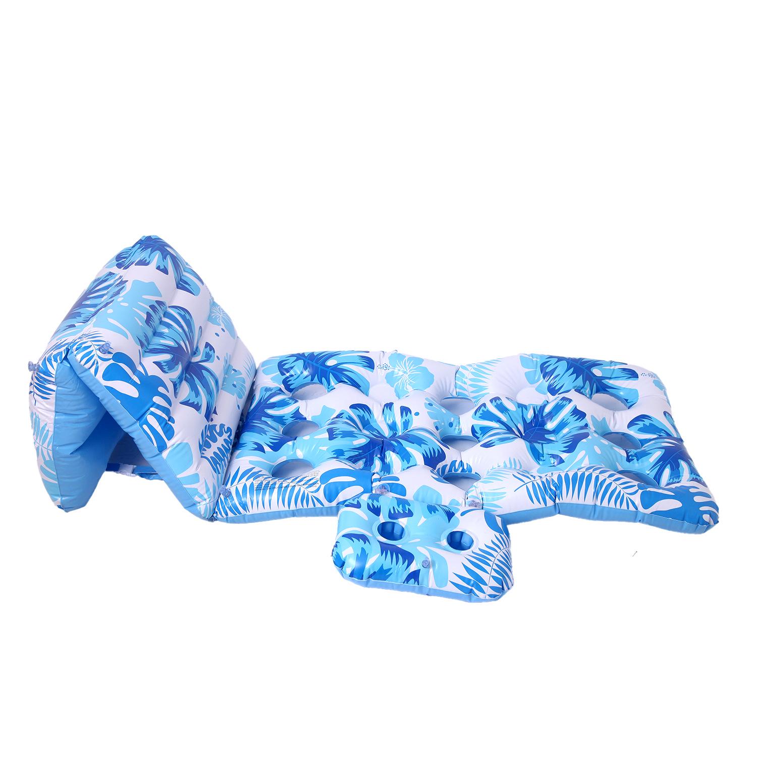 Inflatable Maple Leaf Pool Float with Foldable Backrest 150x85 cm