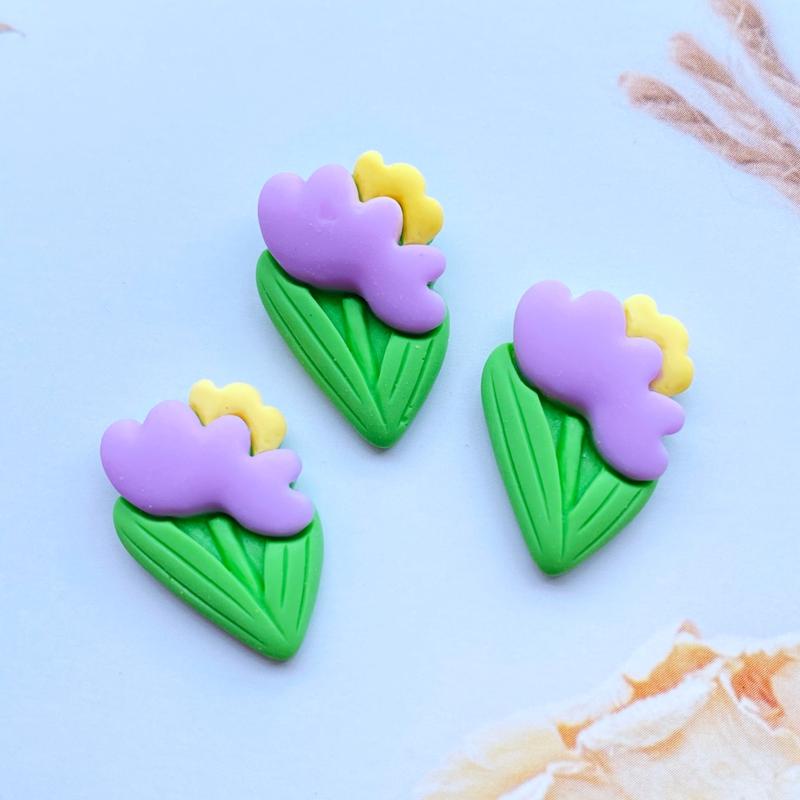 10Pcs Kawaii Cute Mixed Mini Flowers Flat Back Resin Cabochons Scrapbooking DIY Jewelry Craft Decoration Accessorie H89