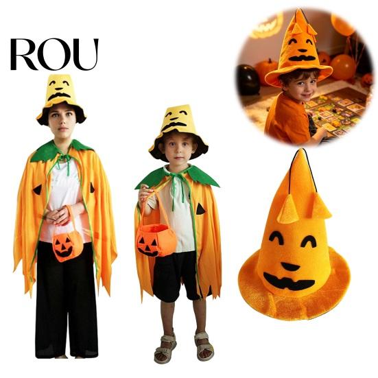 Lightweight Halloween Cosplay Cape Pumpkin Poncho Costume for Kids Adults, Unisex Soft Adjustable Neckline Cloak Cape, Party Outfits Masquerade,