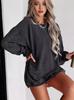 Women's Autumn/Winter Corduroy Round Neck Sweatshirt - Casual Long Sleeve Fashion Pullover