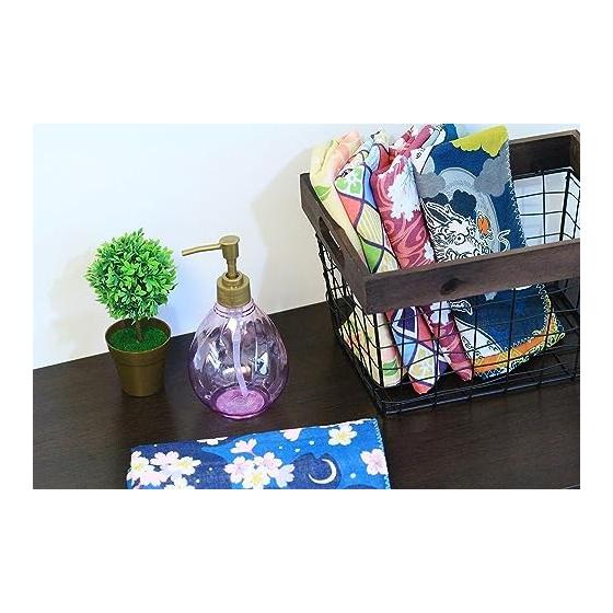 Styleneo Camellia Pattern Tenugui Towel, 88x34cm, 100% Cotton, Triple Gauze, Kyoto, Quick-Drying, Thin, Compact