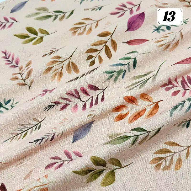 Bomull Linne Tyg Kinesisk Stil Retro Tryckt Klänning Hanfu Sömnad Hantverk DIY Cheongsam Klänning Hanfu Sömnadstyg Kläder Försörjning