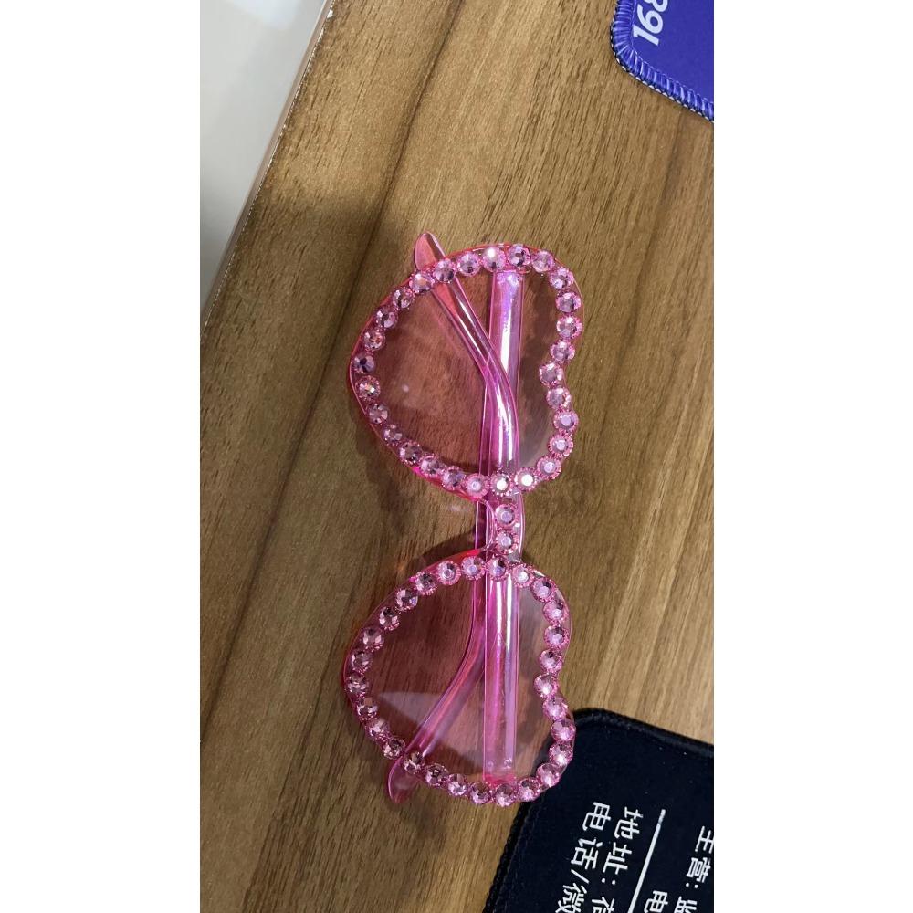 

Солнцезащитные очки, Персонализированные очки, инкрустированные бриллиантами любви, Универсальные солнцезащитные очки в форме персикового сердца для женщин