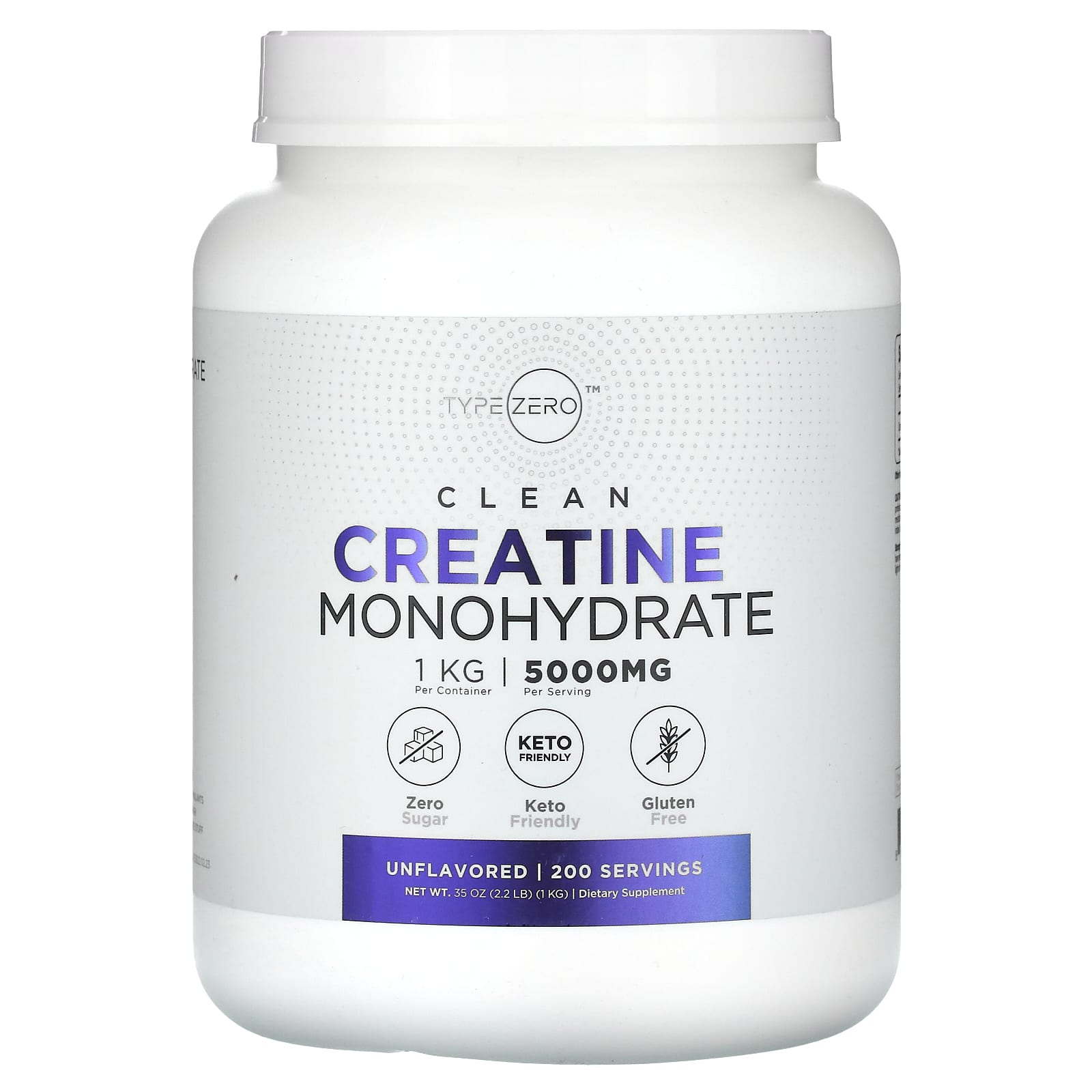 

Clean, Creatine Monohydrate, Unflavored, 5,000Mg, 1Kg(35Oz)
