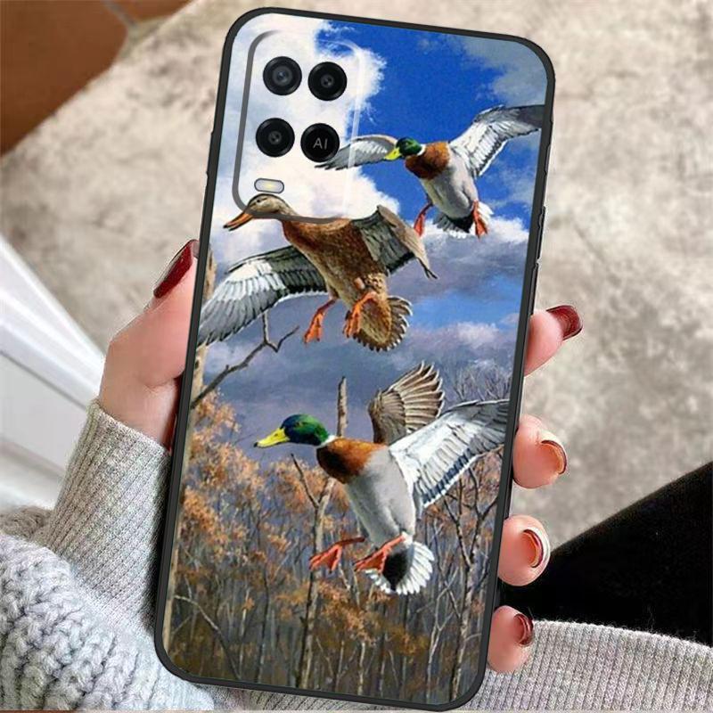 Cute Cartoon Duck Case For Oppo A38 A74 A94 A54 A18 A58 A78 A98 A80 A60 A40 A96 A76 A16 A15 A17 A57 A77 A5 Pro